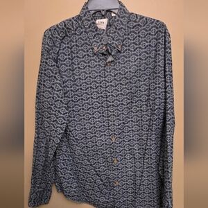 Men's Blue Patterned Shirt
